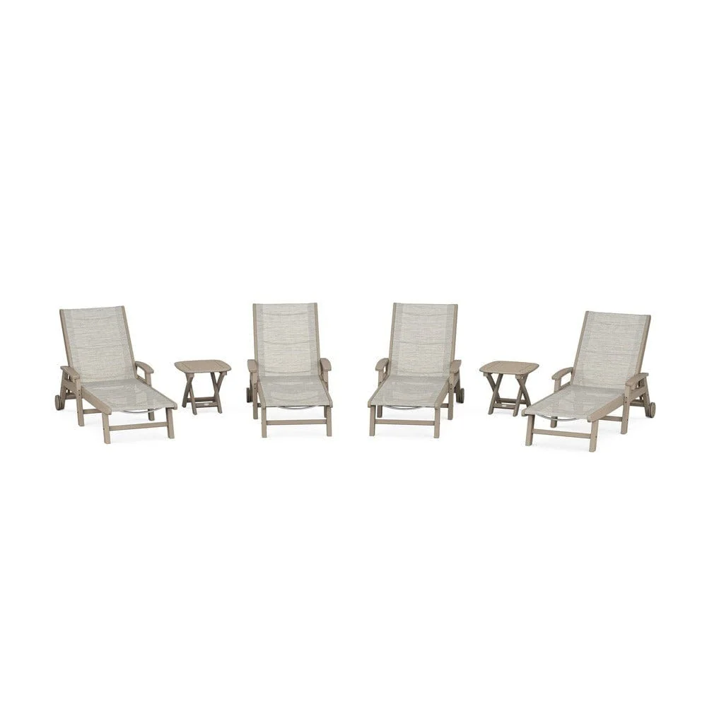 POLYWOOD® - Coastal Chaise 6-Piece Set with Wheels - PWS2024 - Image 63