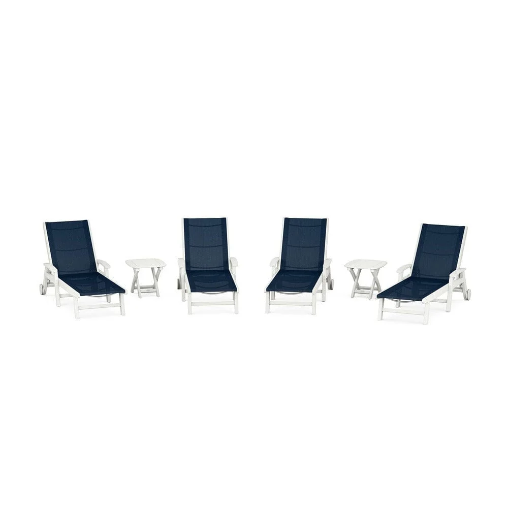 POLYWOOD® - Coastal Chaise 6-Piece Set with Wheels - PWS2024 - Image 65
