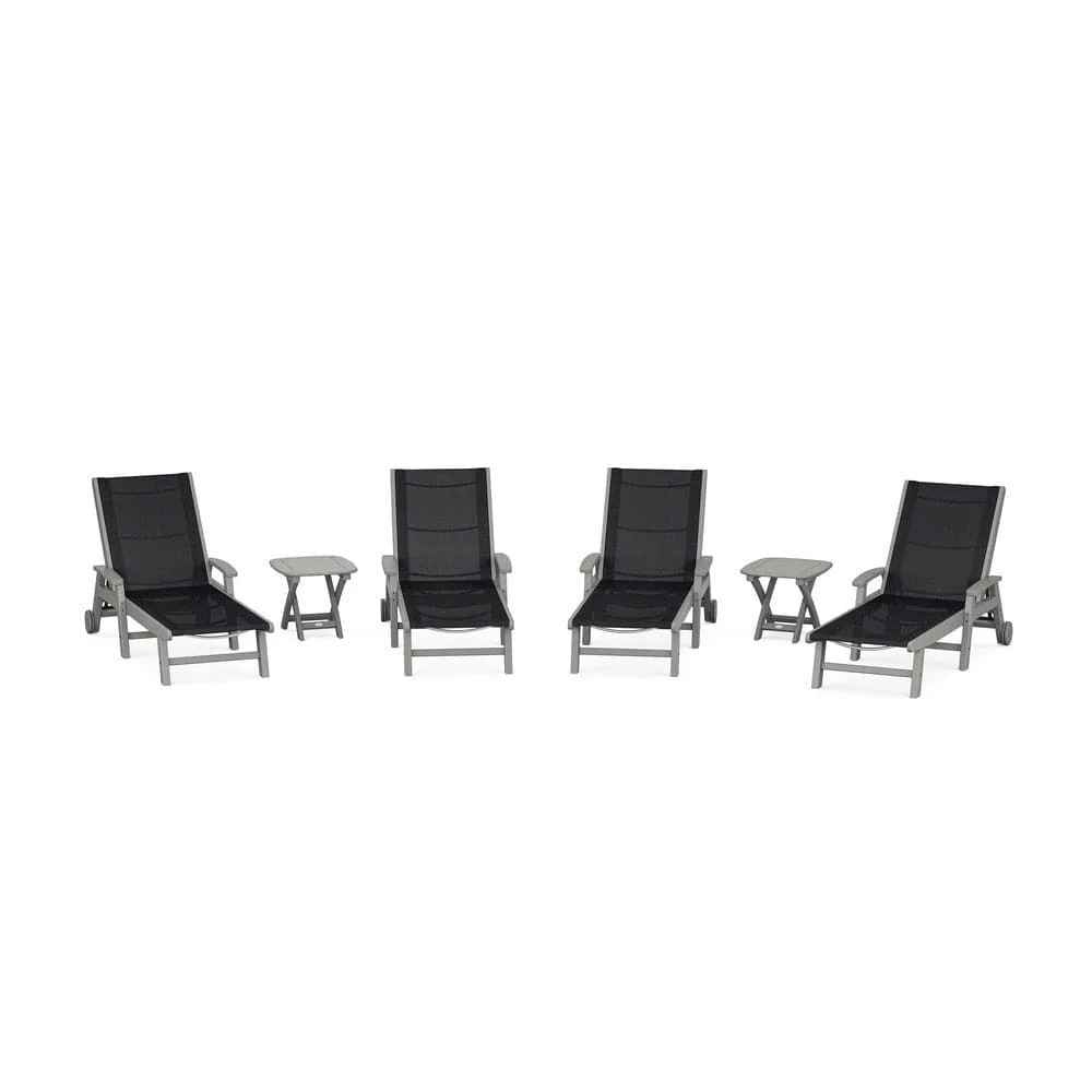POLYWOOD® - Coastal Chaise 6-Piece Set with Wheels - PWS2024 - Image 70