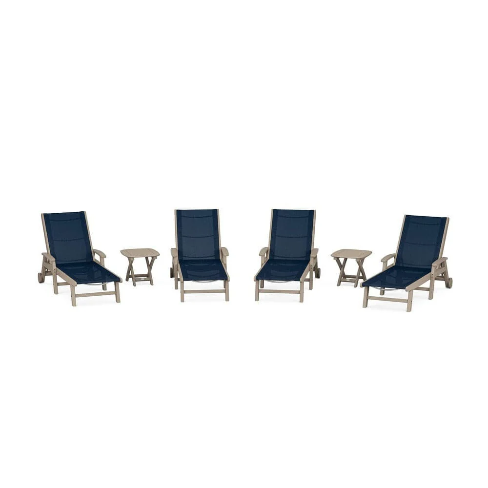 POLYWOOD® - Coastal Chaise 6-Piece Set with Wheels - PWS2024 - Image 71