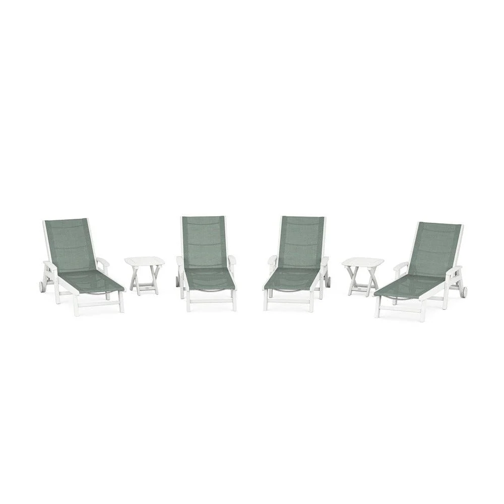 POLYWOOD® - Coastal Chaise 6-Piece Set with Wheels - PWS2024 - Image 72