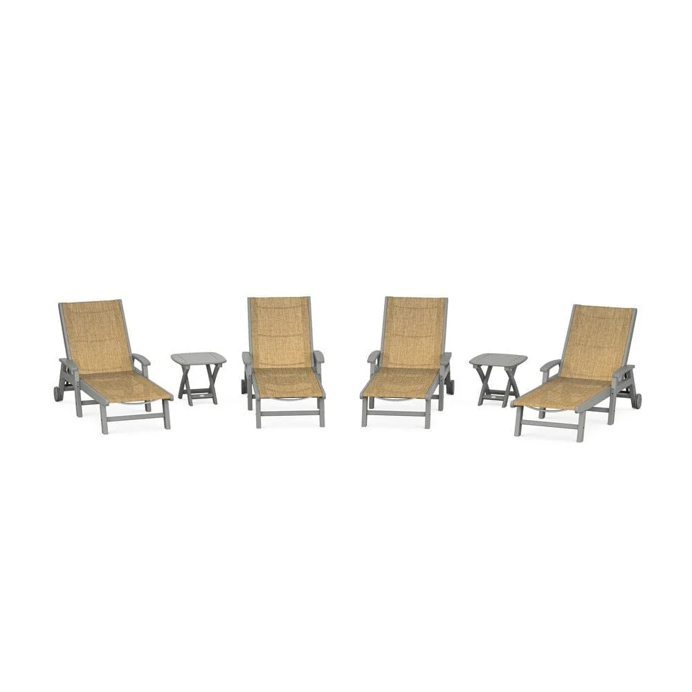 POLYWOOD® - Coastal Chaise 6-Piece Set with Wheels - PWS2024 - Image 73