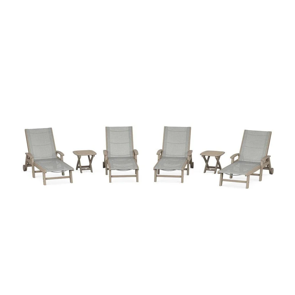 POLYWOOD® - Coastal Chaise 6-Piece Set with Wheels - PWS2024 - Image 74