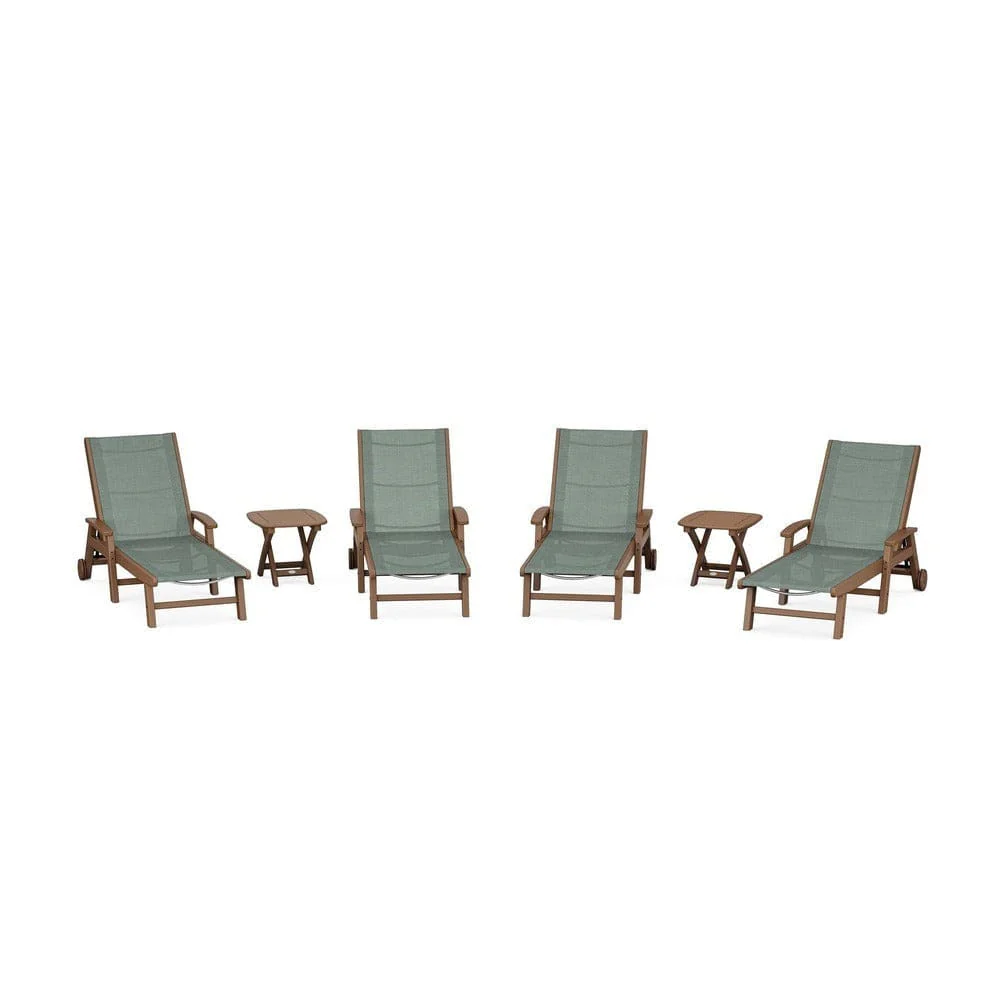 POLYWOOD® - Coastal Chaise 6-Piece Set with Wheels - PWS2024 - Image 75