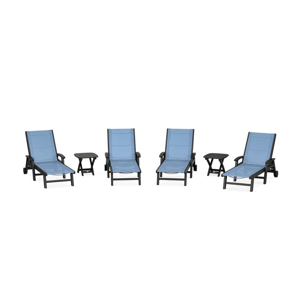 POLYWOOD® - Coastal Chaise 6-Piece Set with Wheels - PWS2024 - Image 77