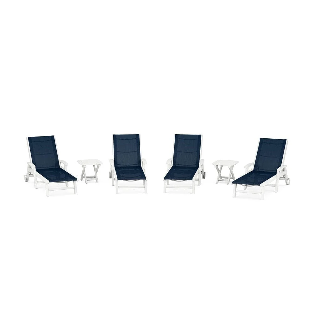 POLYWOOD® - Coastal Chaise 6-Piece Set with Wheels - PWS2024 - Image 79
