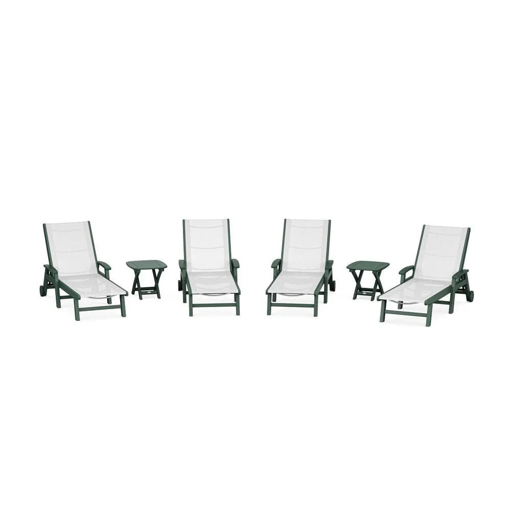 POLYWOOD® - Coastal Chaise 6-Piece Set with Wheels - PWS2024 - Image 8