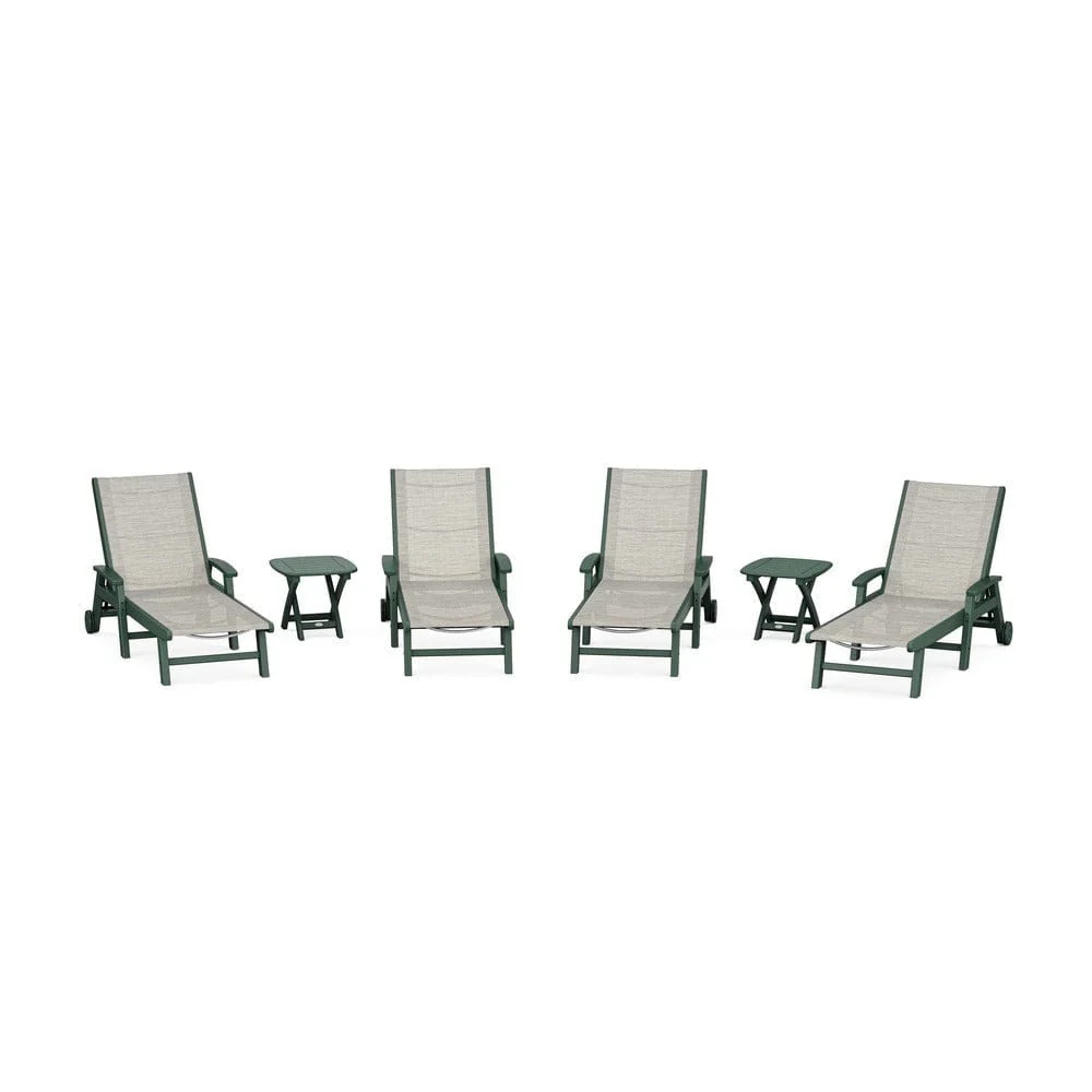 POLYWOOD® - Coastal Chaise 6-Piece Set with Wheels - PWS2024 - Image 82