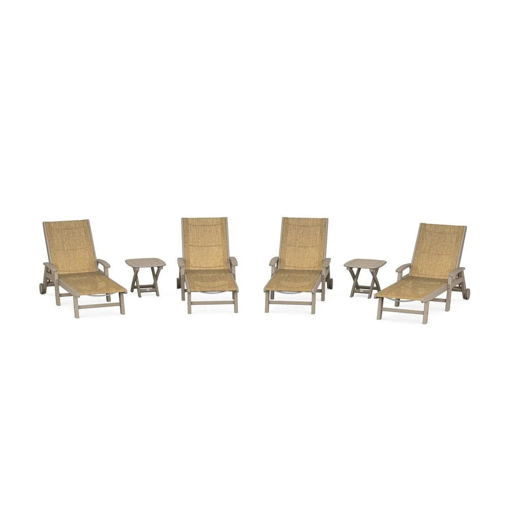POLYWOOD® - Coastal Chaise 6-Piece Set with Wheels - PWS2024 - Image 83