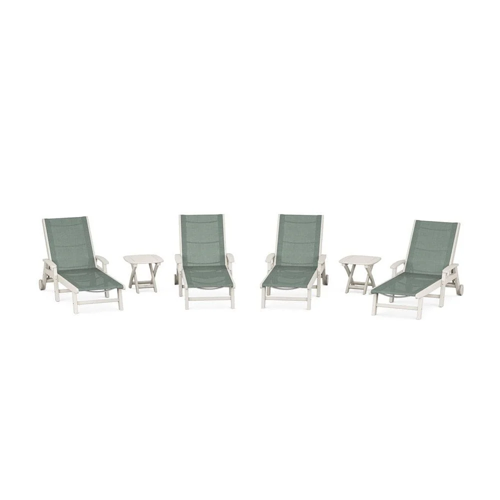 POLYWOOD® - Coastal Chaise 6-Piece Set with Wheels - PWS2024 - Image 84
