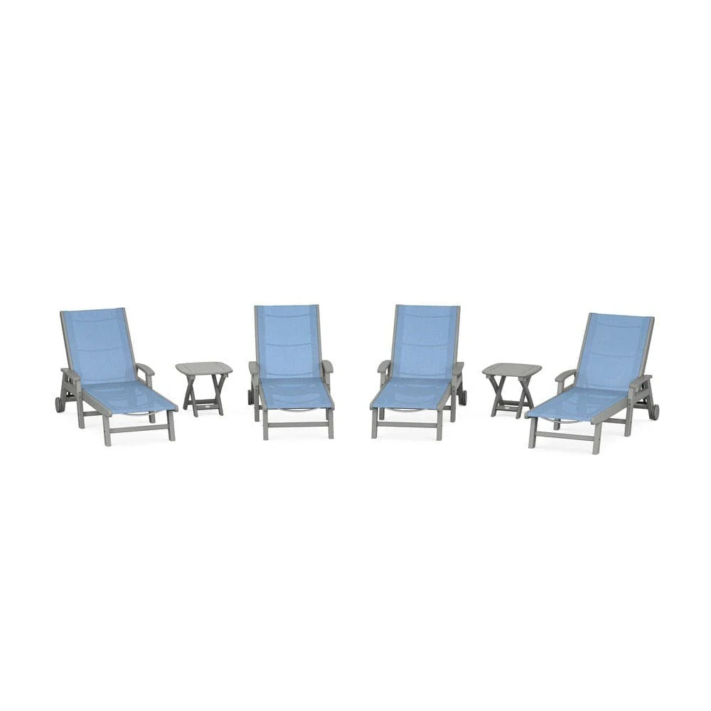 POLYWOOD® - Coastal Chaise 6-Piece Set with Wheels - PWS2024 - Image 85