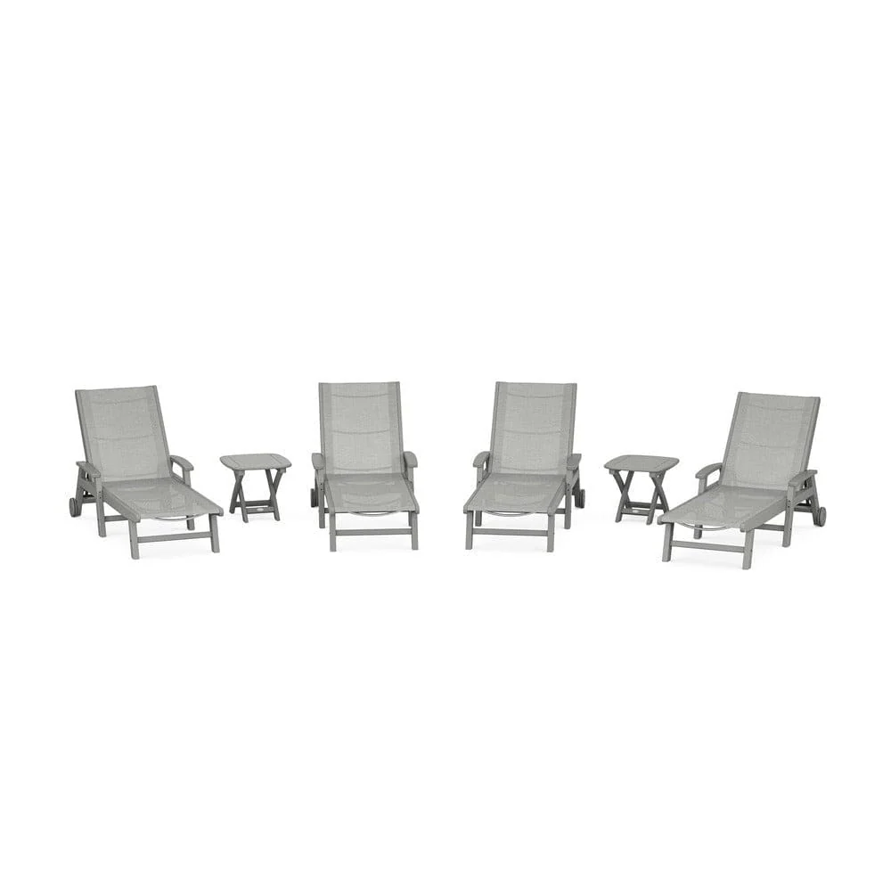 POLYWOOD® - Coastal Chaise 6-Piece Set with Wheels - PWS2024 - Image 86