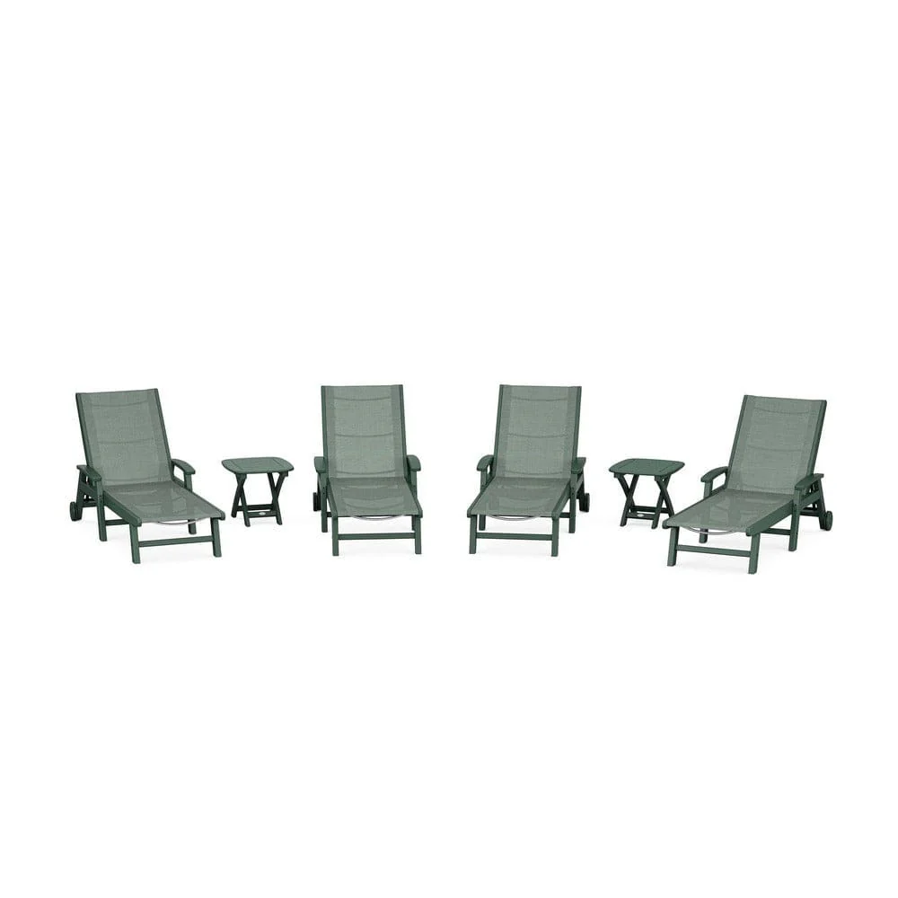 POLYWOOD® - Coastal Chaise 6-Piece Set with Wheels - PWS2024 - Image 89