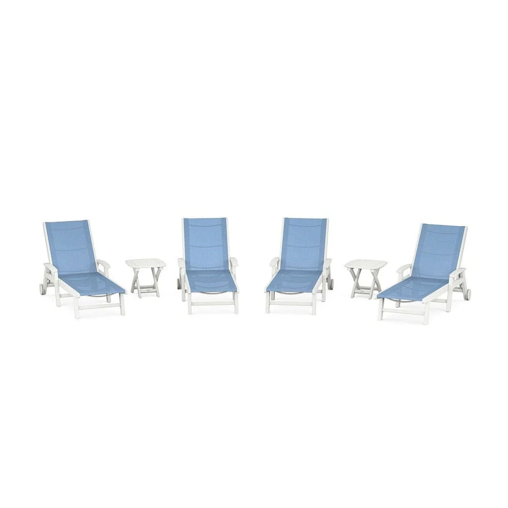 POLYWOOD® - Coastal Chaise 6-Piece Set with Wheels - PWS2024 - Image 9
