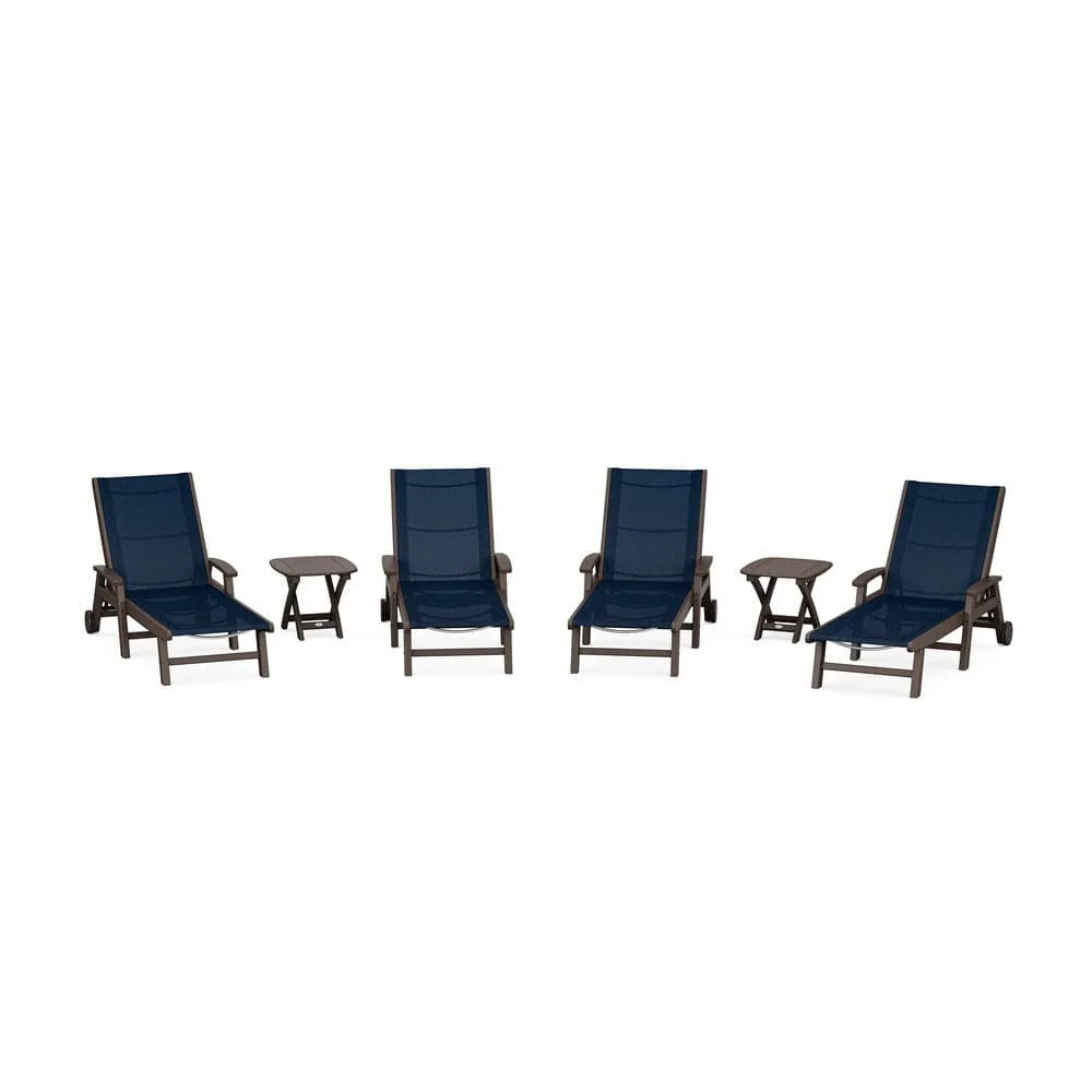 POLYWOOD® - Coastal Chaise 6-Piece Set with Wheels - PWS2024 - Image 90