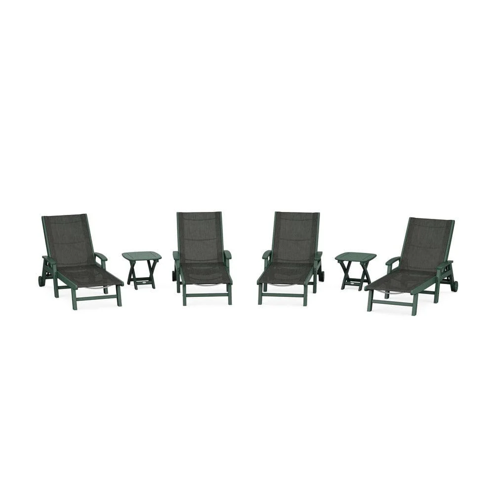 POLYWOOD® - Coastal Chaise 6-Piece Set with Wheels - PWS2024 - Image 91