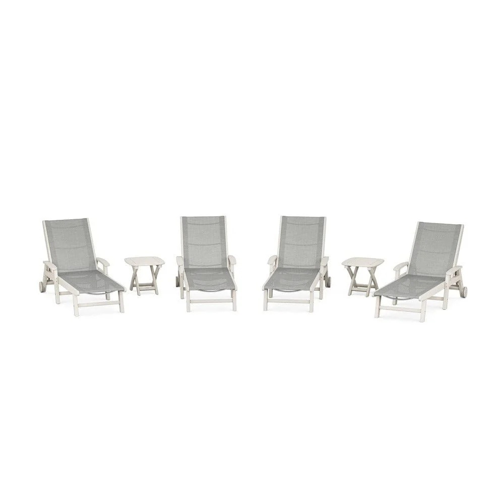 POLYWOOD® - Coastal Chaise 6-Piece Set with Wheels - PWS2024 - Image 95