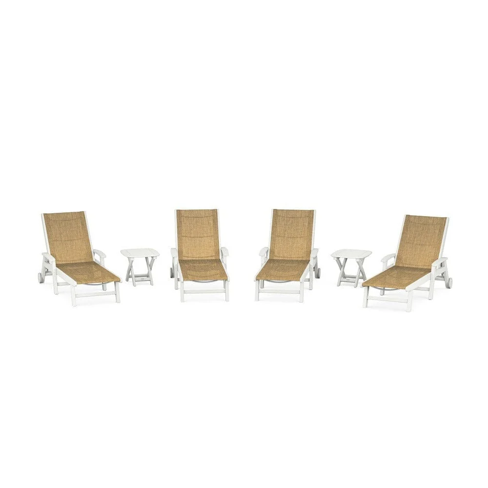 POLYWOOD® - Coastal Chaise 6-Piece Set with Wheels - PWS2024 - Image 96