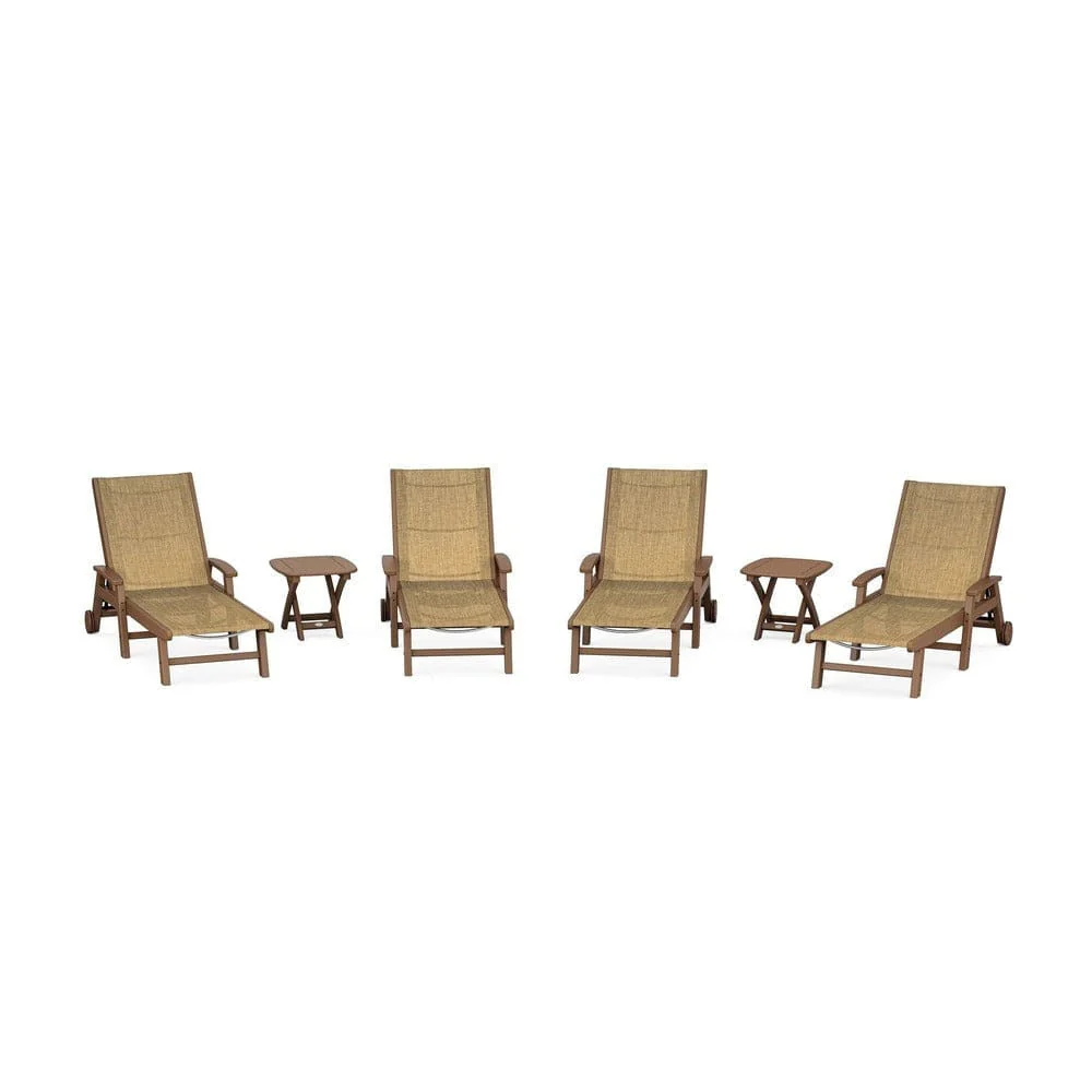 POLYWOOD® - Coastal Chaise 6-Piece Set with Wheels - PWS2024 - Image 97