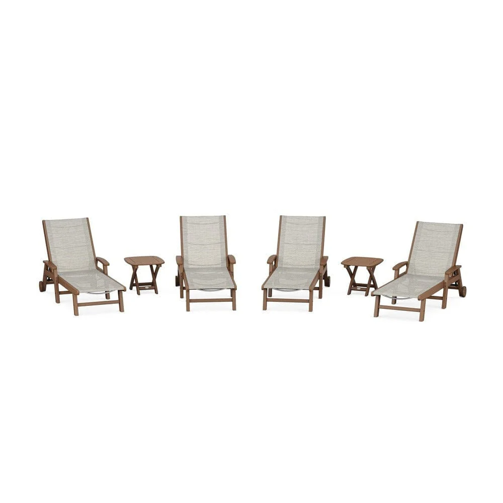 POLYWOOD® - Coastal Chaise 6-Piece Set with Wheels - PWS2024 - Image 98