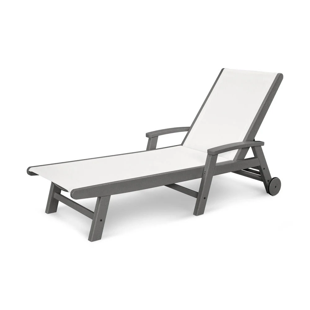 POLYWOOD® Coastal Chaise with Wheels - SW2290 - Image 107
