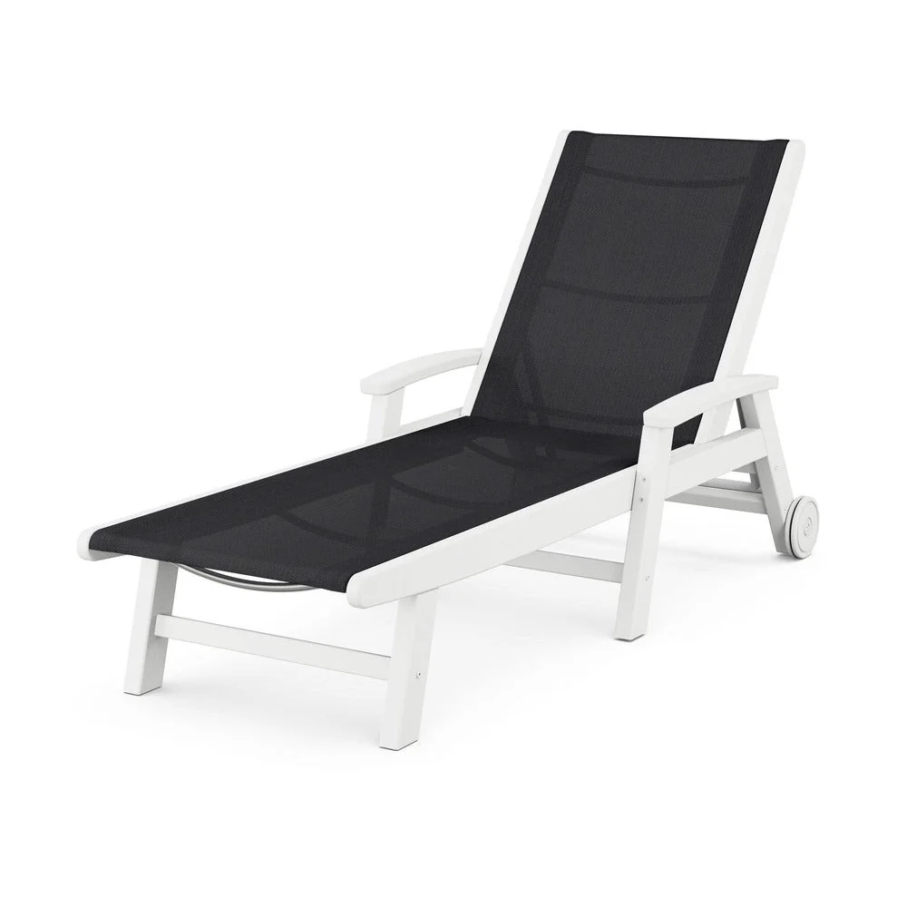 POLYWOOD® Coastal Chaise with Wheels - SW2290 - Image 112