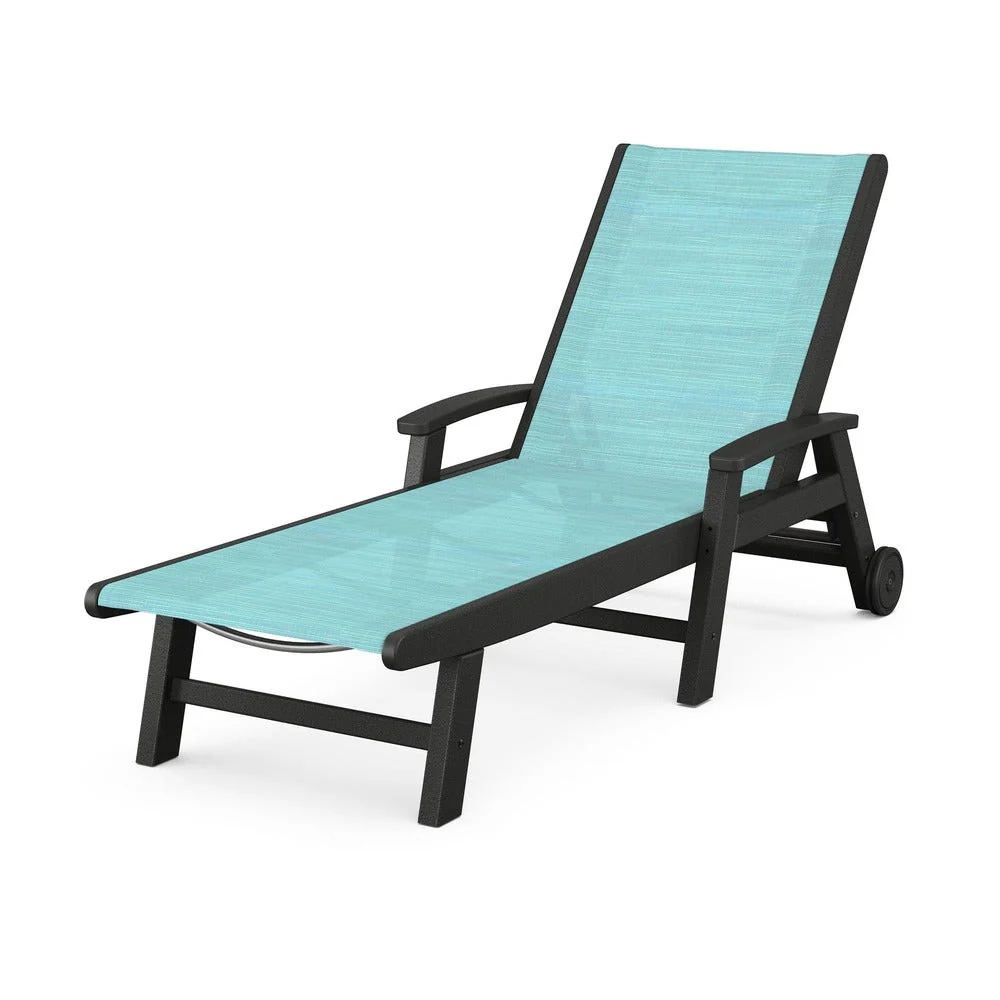 POLYWOOD® Coastal Chaise with Wheels - SW2290 - Image 114