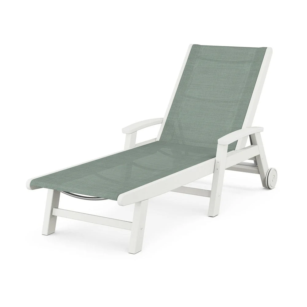 POLYWOOD® Coastal Chaise with Wheels - SW2290 - Image 115