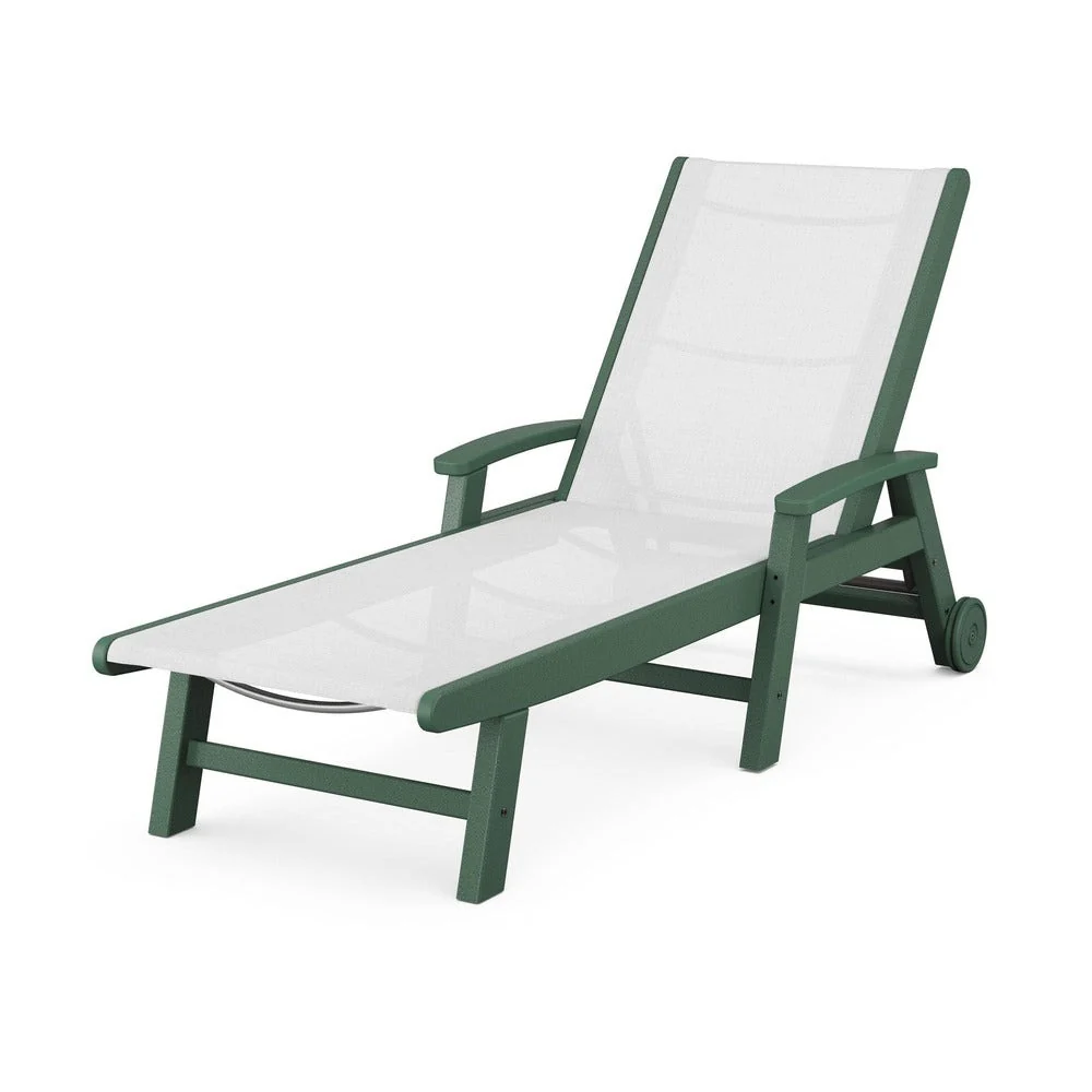 POLYWOOD® Coastal Chaise with Wheels - SW2290 - Image 126