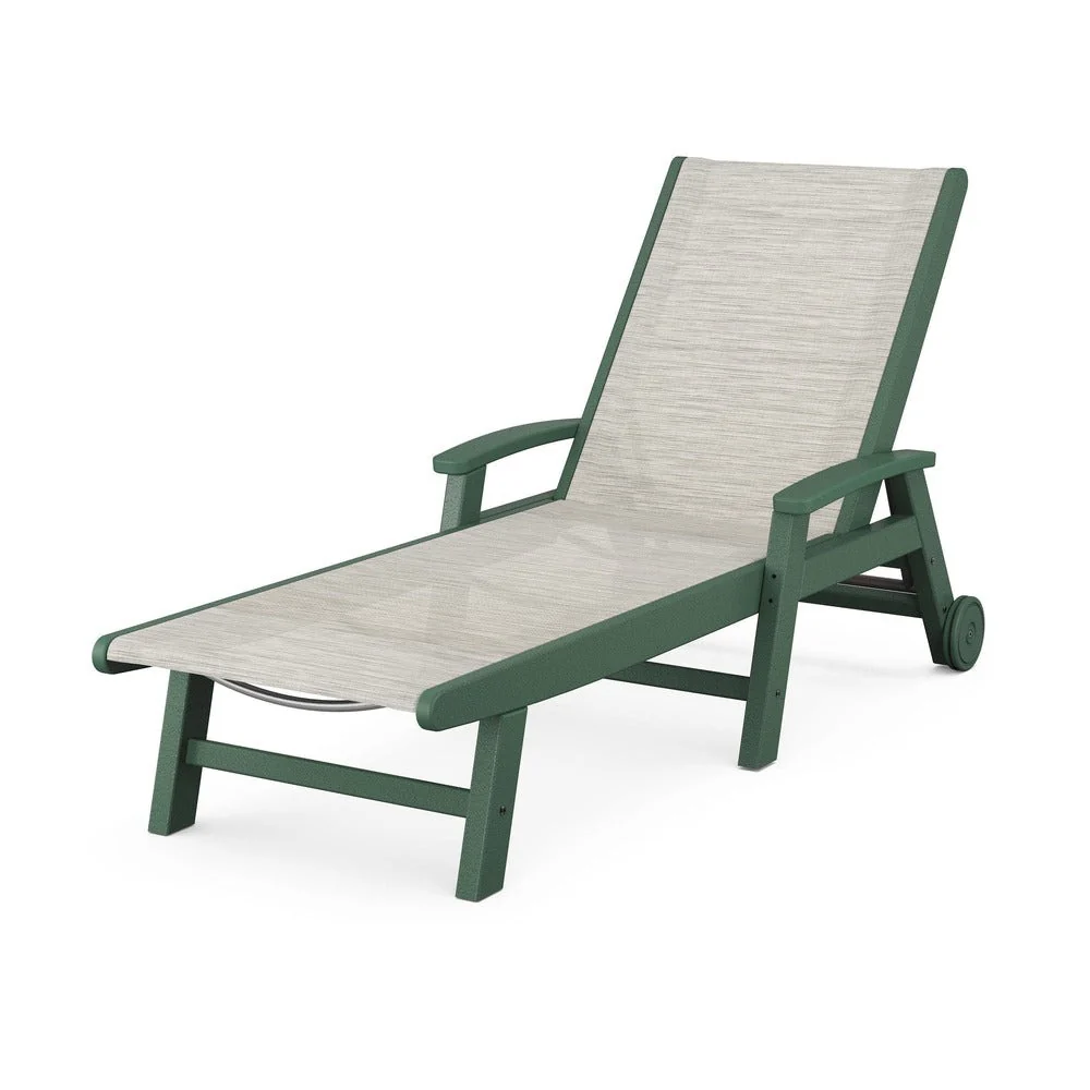 POLYWOOD® Coastal Chaise with Wheels - SW2290 - Image 131