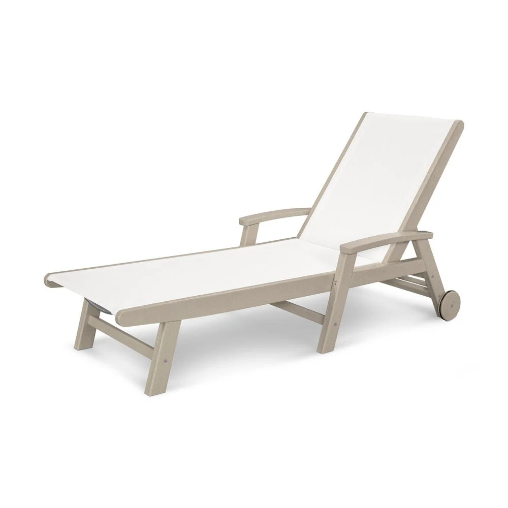 POLYWOOD® Coastal Chaise with Wheels - SW2290 - Image 133