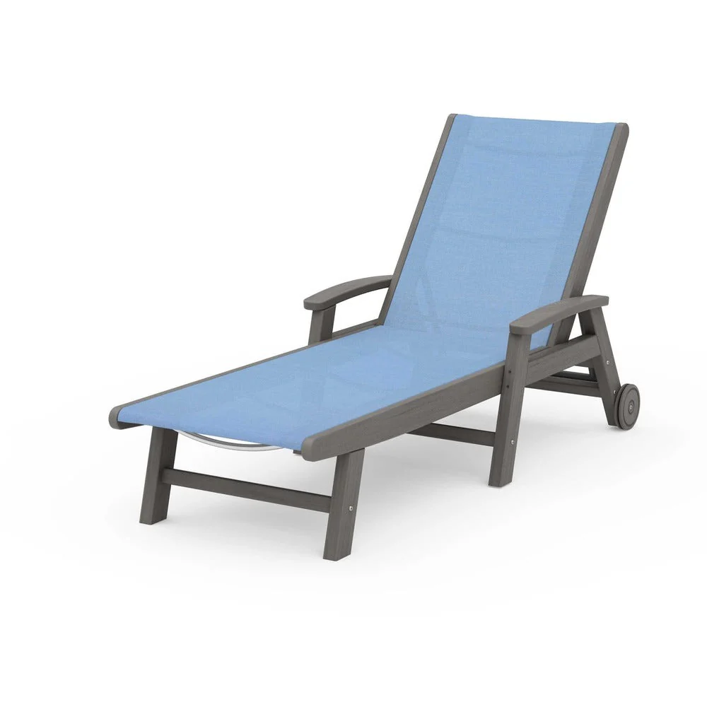 POLYWOOD® Coastal Chaise with Wheels - SW2290 - Image 138