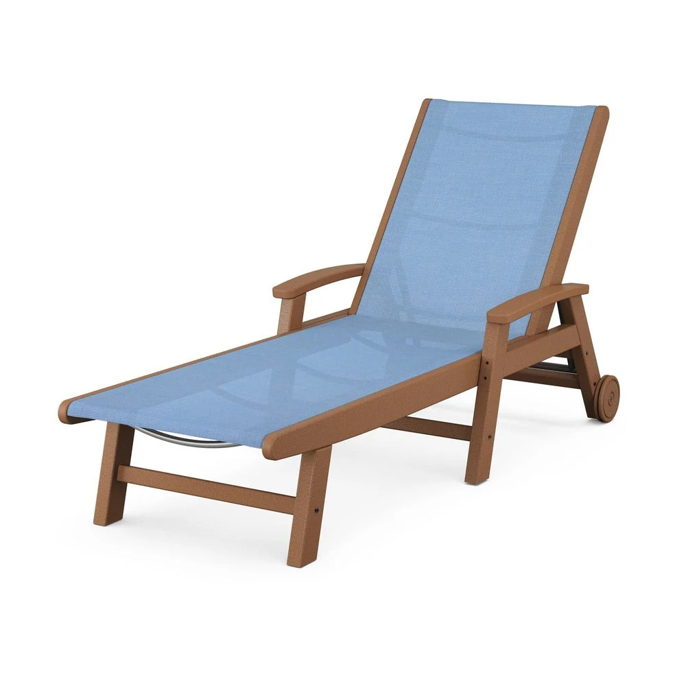 POLYWOOD® Coastal Chaise with Wheels - SW2290 - Image 141