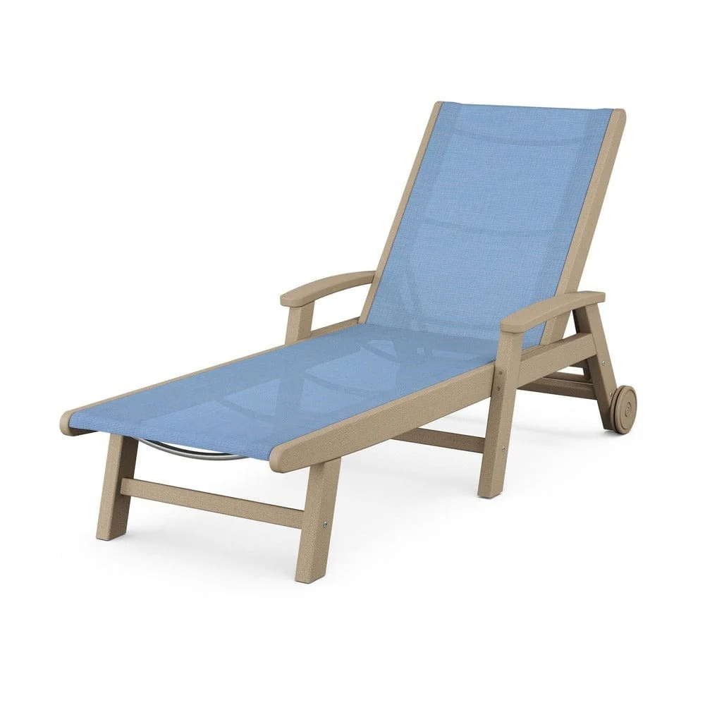 POLYWOOD® Coastal Chaise with Wheels - SW2290 - Image 29