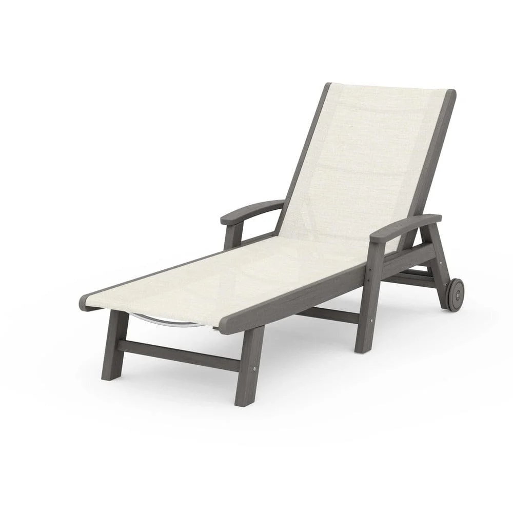 POLYWOOD® Coastal Chaise with Wheels - SW2290 - Image 45