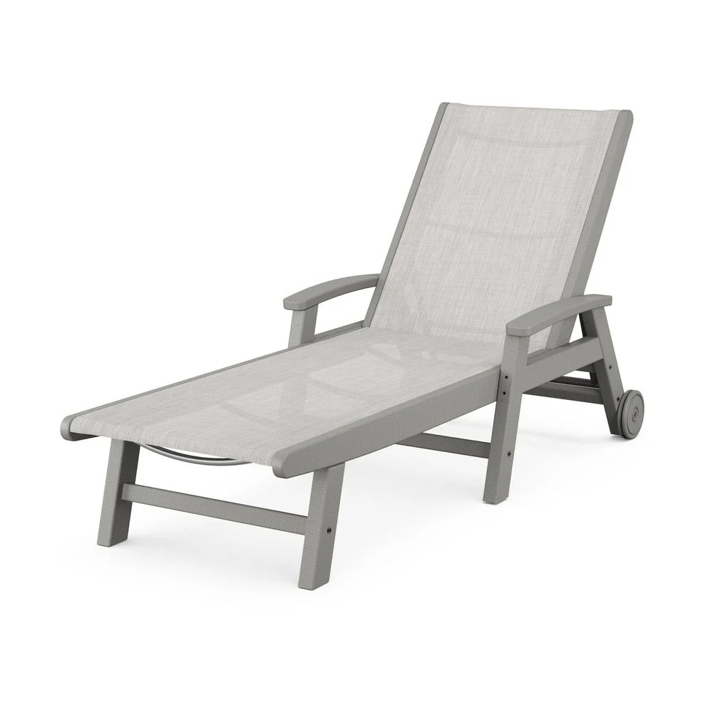 POLYWOOD® Coastal Chaise with Wheels - SW2290 - Image 59