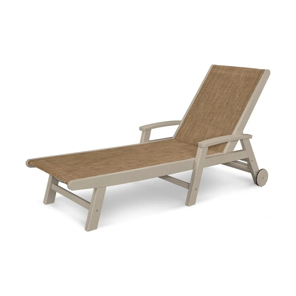 POLYWOOD® Coastal Chaise with Wheels - SW2290 - Image 74