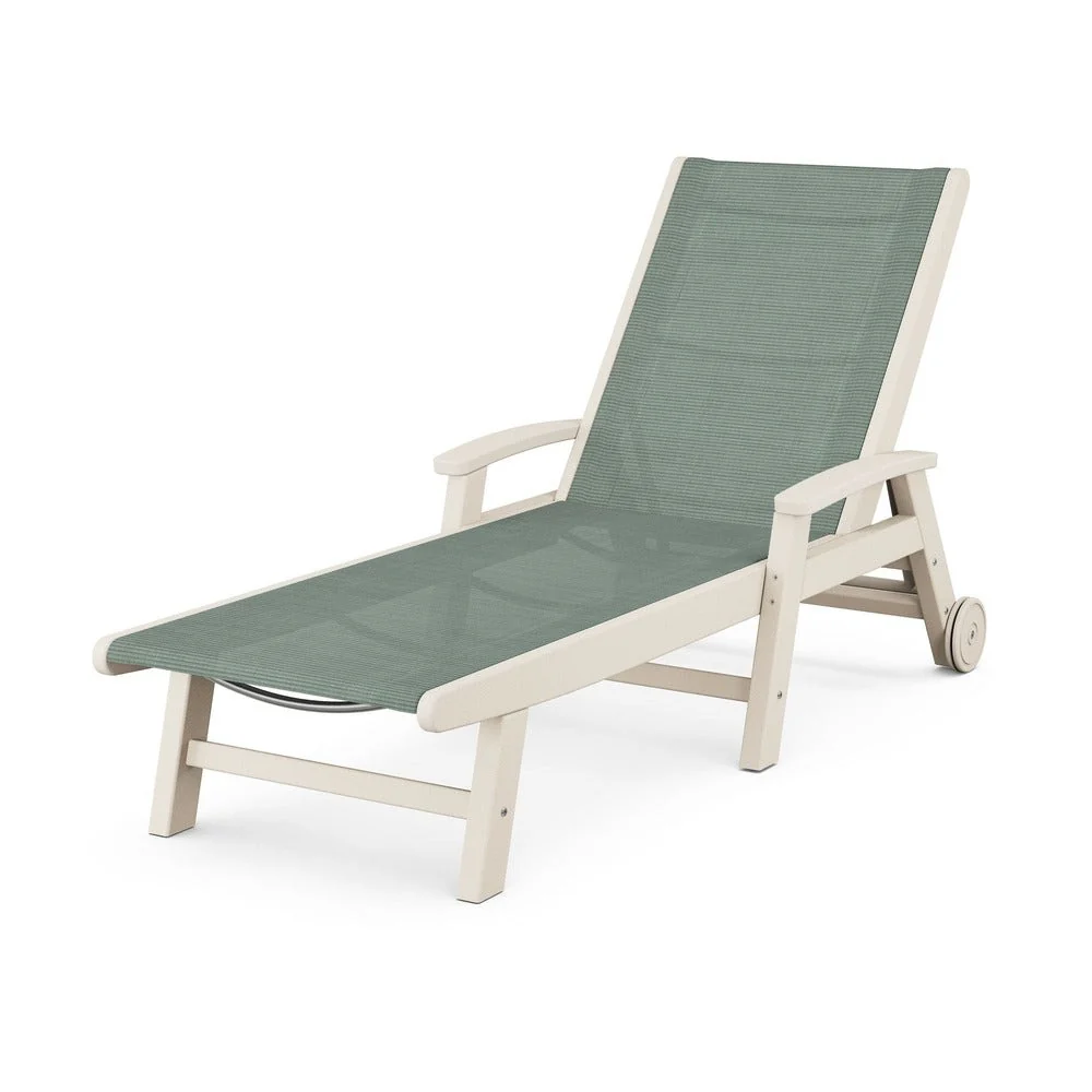 POLYWOOD® Coastal Chaise with Wheels - SW2290 - Image 75