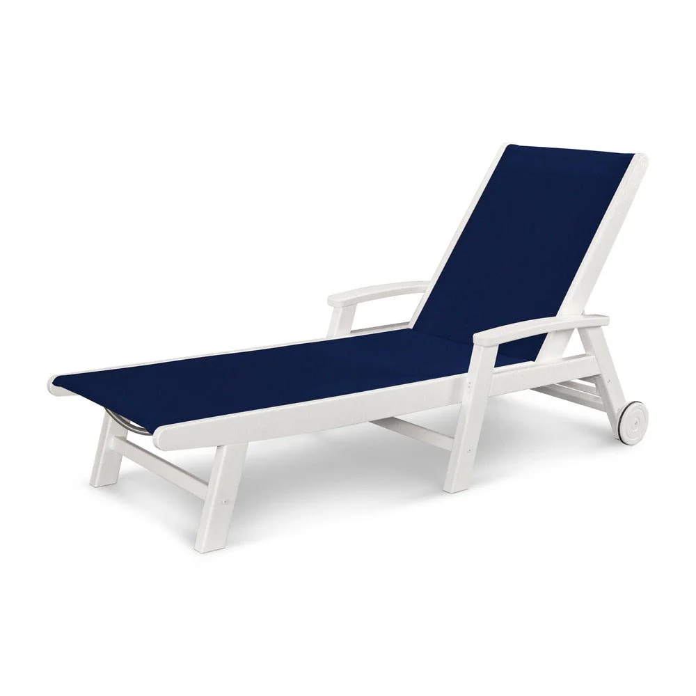 POLYWOOD® Coastal Chaise with Wheels - SW2290 - Image 82