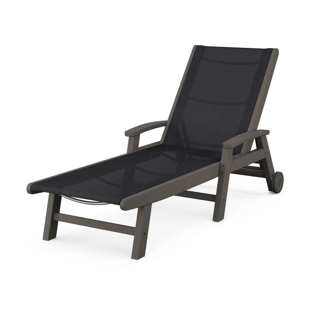 POLYWOOD® Coastal Chaise with Wheels - SW2290 - Image 83