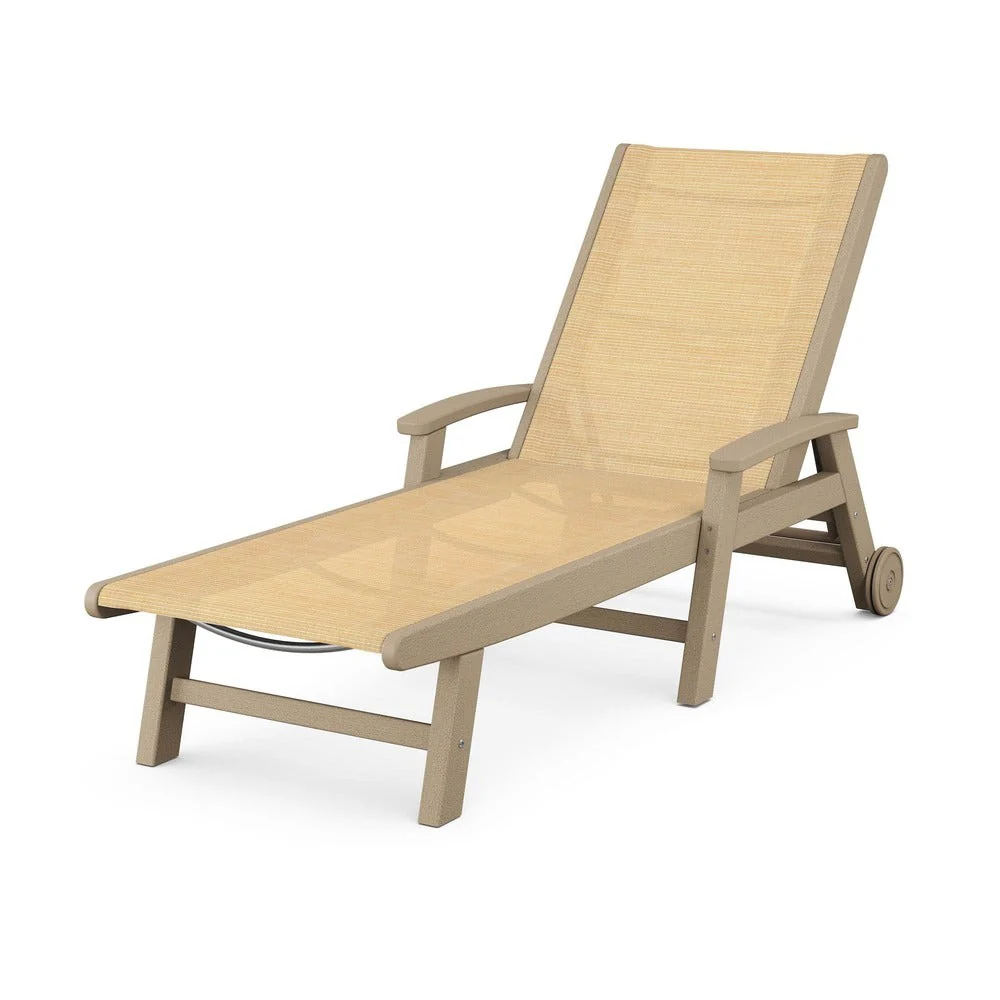 POLYWOOD® Coastal Chaise with Wheels - SW2290 - Image 86