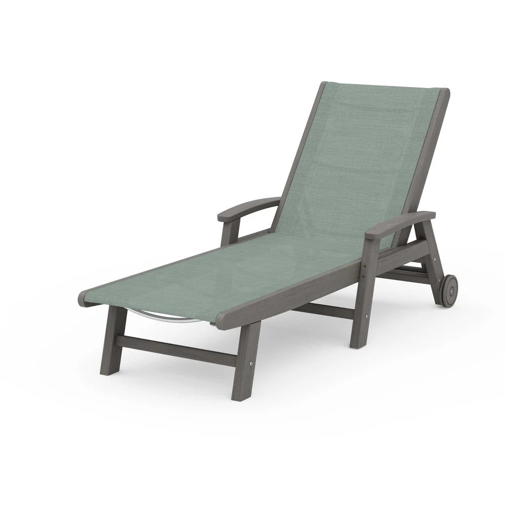 POLYWOOD® Coastal Chaise with Wheels - SW2290 - Image 87
