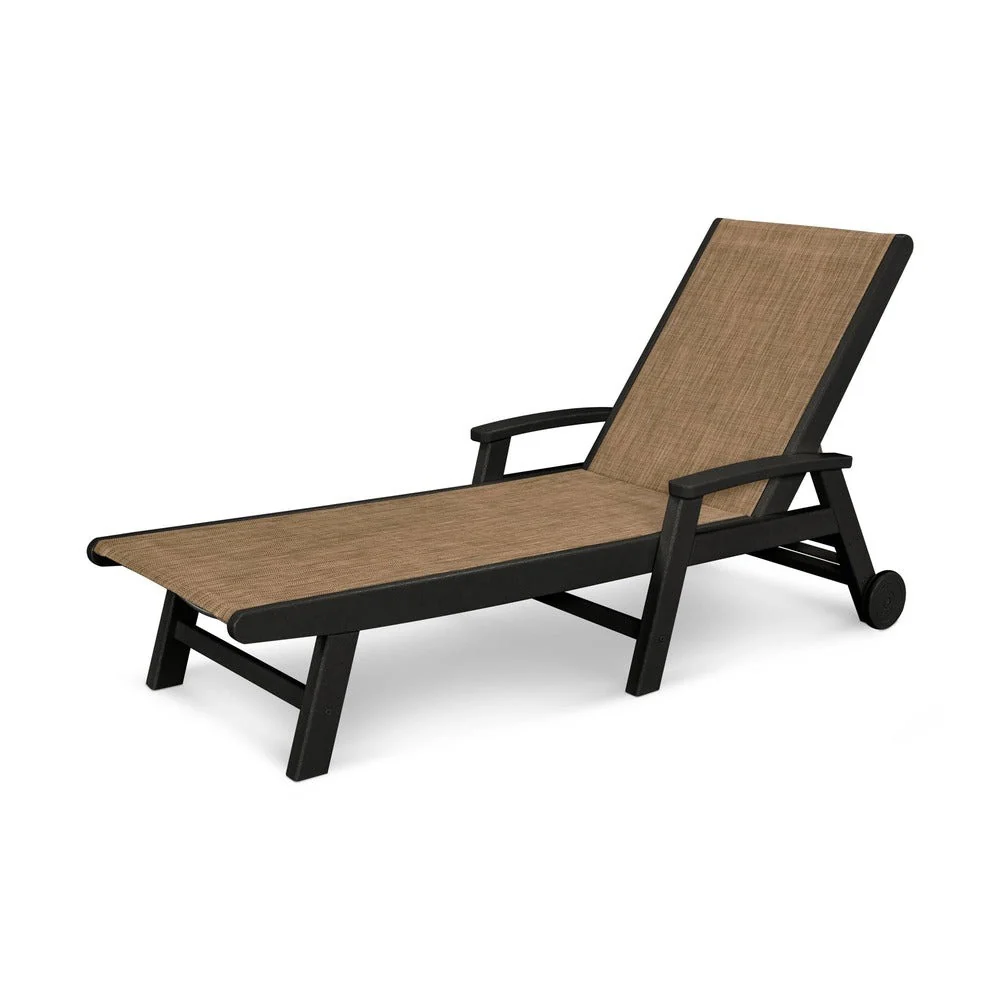 POLYWOOD® Coastal Chaise with Wheels - SW2290 - Image 89
