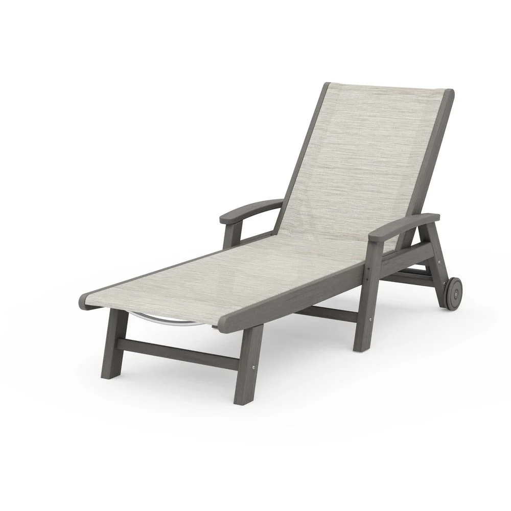 POLYWOOD® Coastal Chaise with Wheels - SW2290 - Image 96