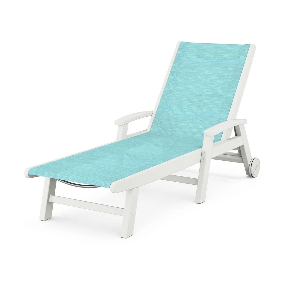 POLYWOOD® Coastal Chaise with Wheels - SW2290 - Image 99