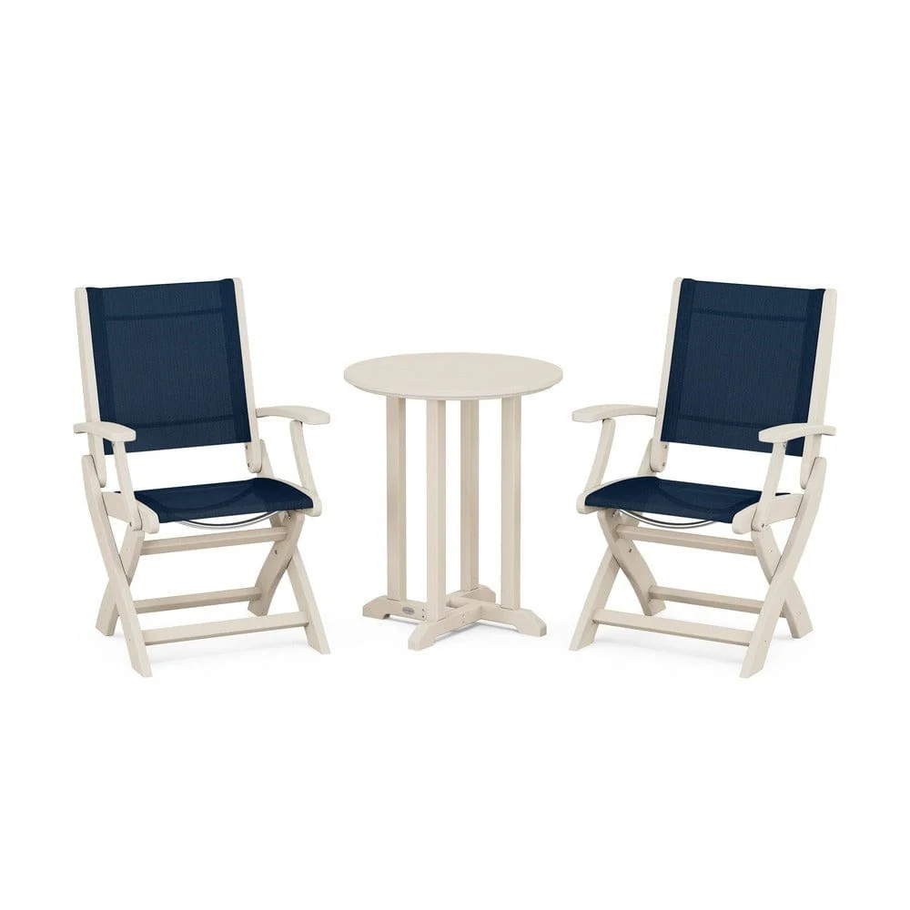 POLYWOOD® - Coastal Folding 3-Piece Round Bistro Dining Set - PWS1295 - Image 27
