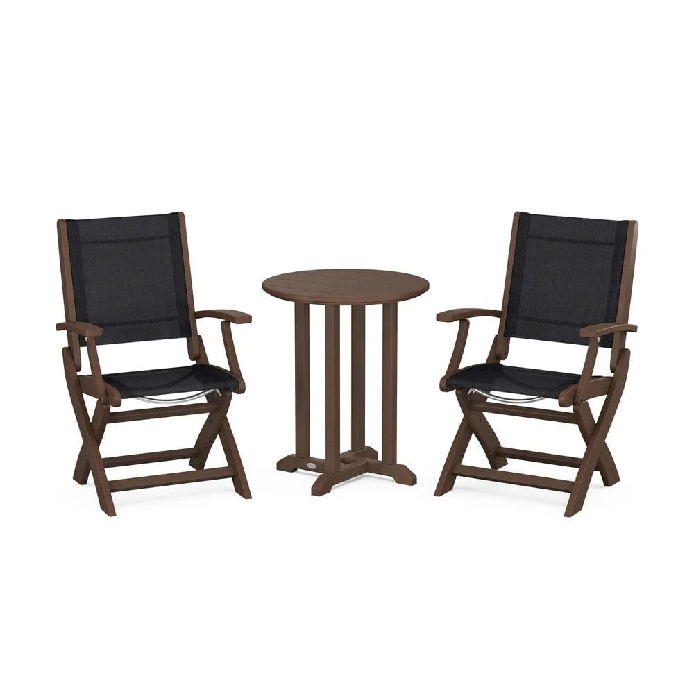 POLYWOOD® - Coastal Folding 3-Piece Round Bistro Dining Set - PWS1295 - Image 80