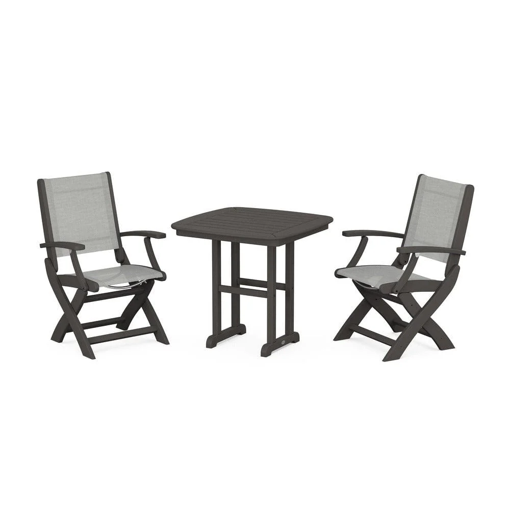 POLYWOOD® - Coastal Folding Chair 3-Piece Dining Set - PWS1206 - Image 113