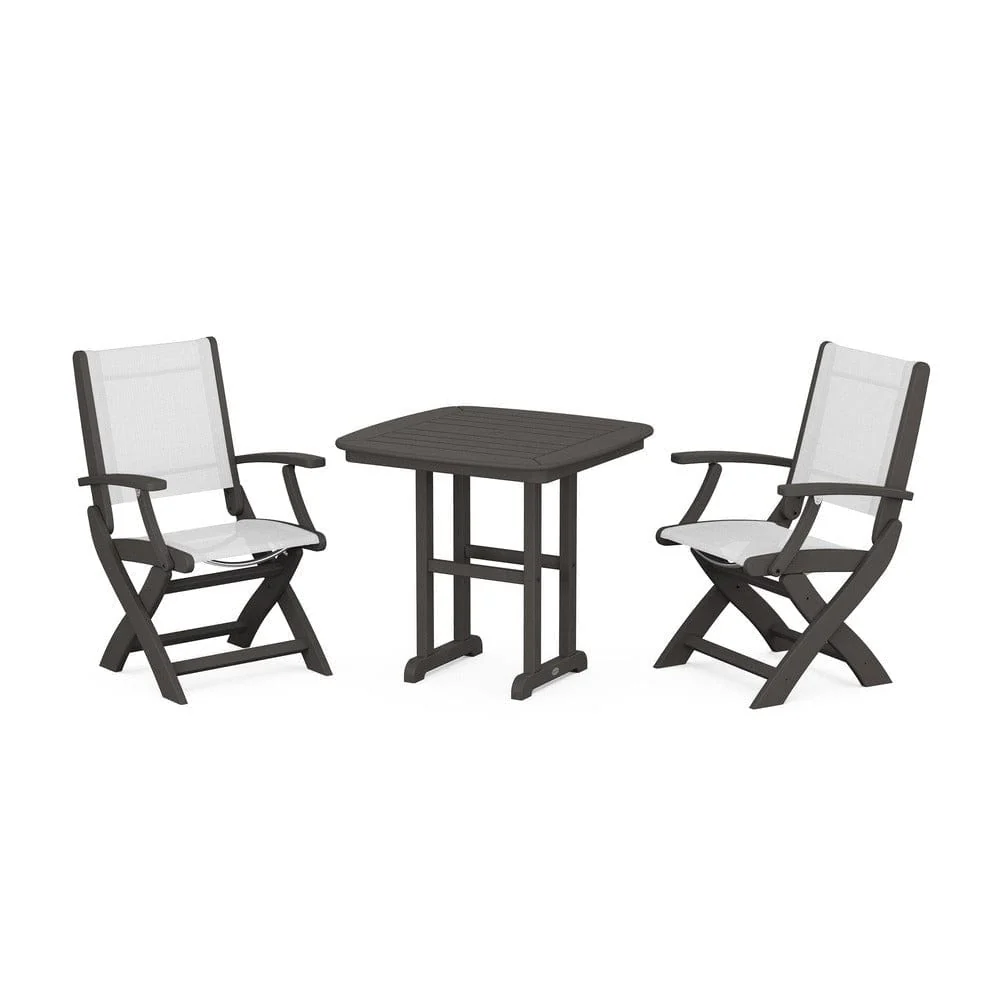POLYWOOD® - Coastal Folding Chair 3-Piece Dining Set - PWS1206 - Image 114
