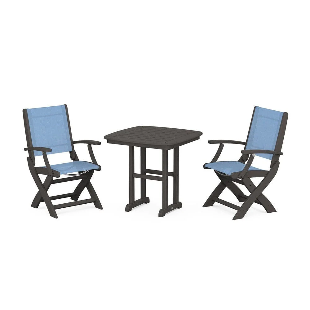 POLYWOOD® - Coastal Folding Chair 3-Piece Dining Set - PWS1206 - Image 117